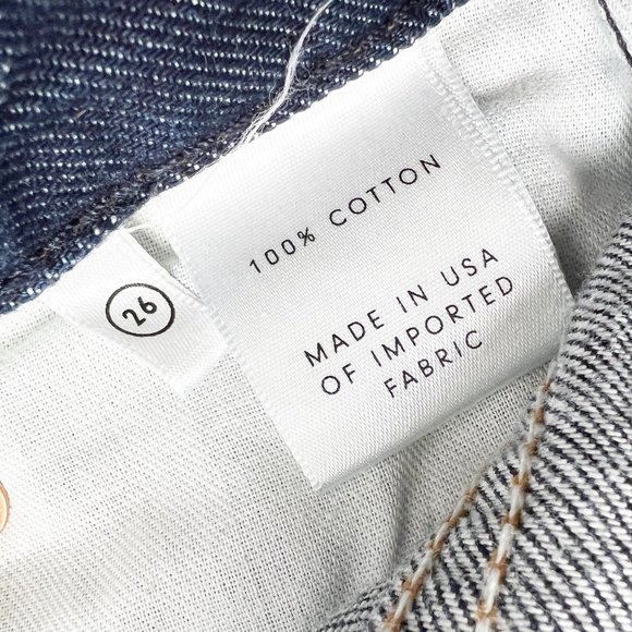 GRLFRND Karolina Ultra High Waisted Rigid Denim Slim Button Fly Dark Jeans - 26 - Picture 6 of 11